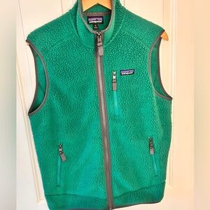 Patagonia retro pile vest - brilliant green - size medium